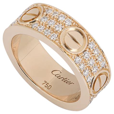 cartier love ring pave|cartier love ring price list.